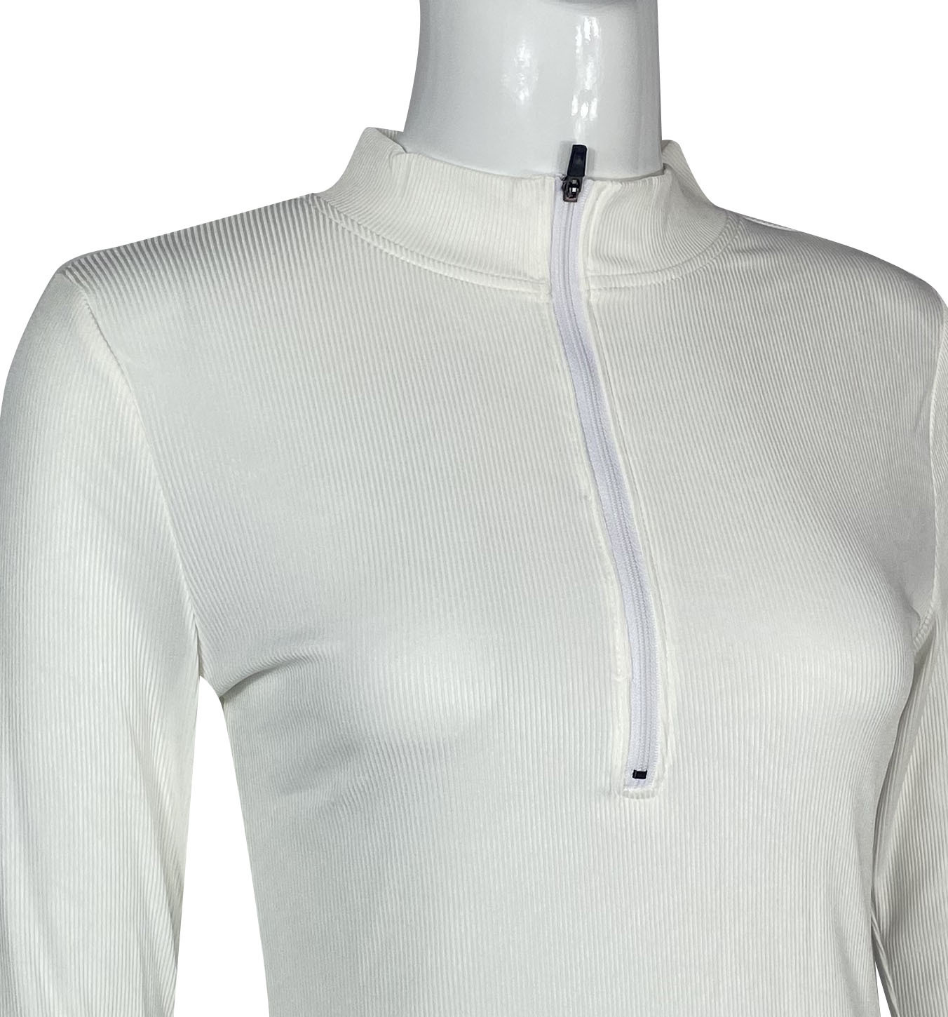 Ribbed Long Sleeve Bodysuit With Front Zipper - Stretchy Soft Fabric For Women, Seamless Layering Top, Comfortable Casual And Night Out Jumpsuit_ecoleips.com