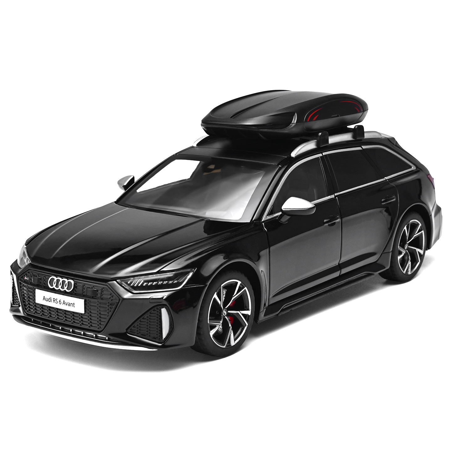 Auténtico autorizado 1: 24 Audi RS6 modelo de automóvil de aleación retorno sonido y luz mano de obra delicada de alta gama regalos adornos de bar