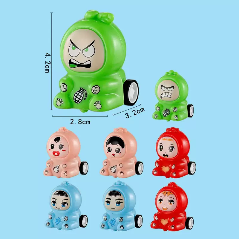 卡通水果崽崽回力车儿童智力开发玩具迷你惯性赛车现货批发