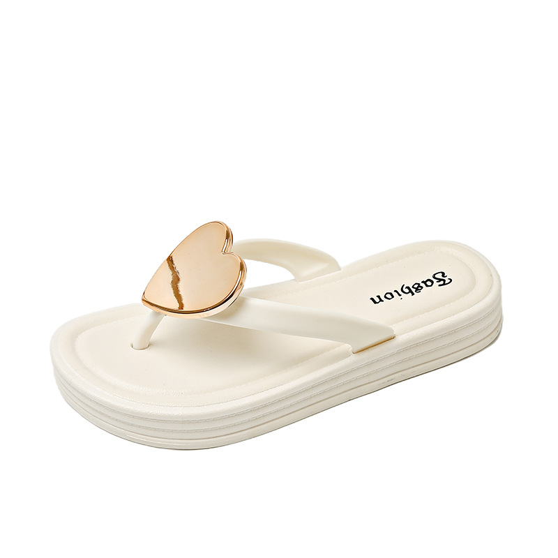 Chanclas mujer con corazón sandalias de playa de moda estilo_voghion.com