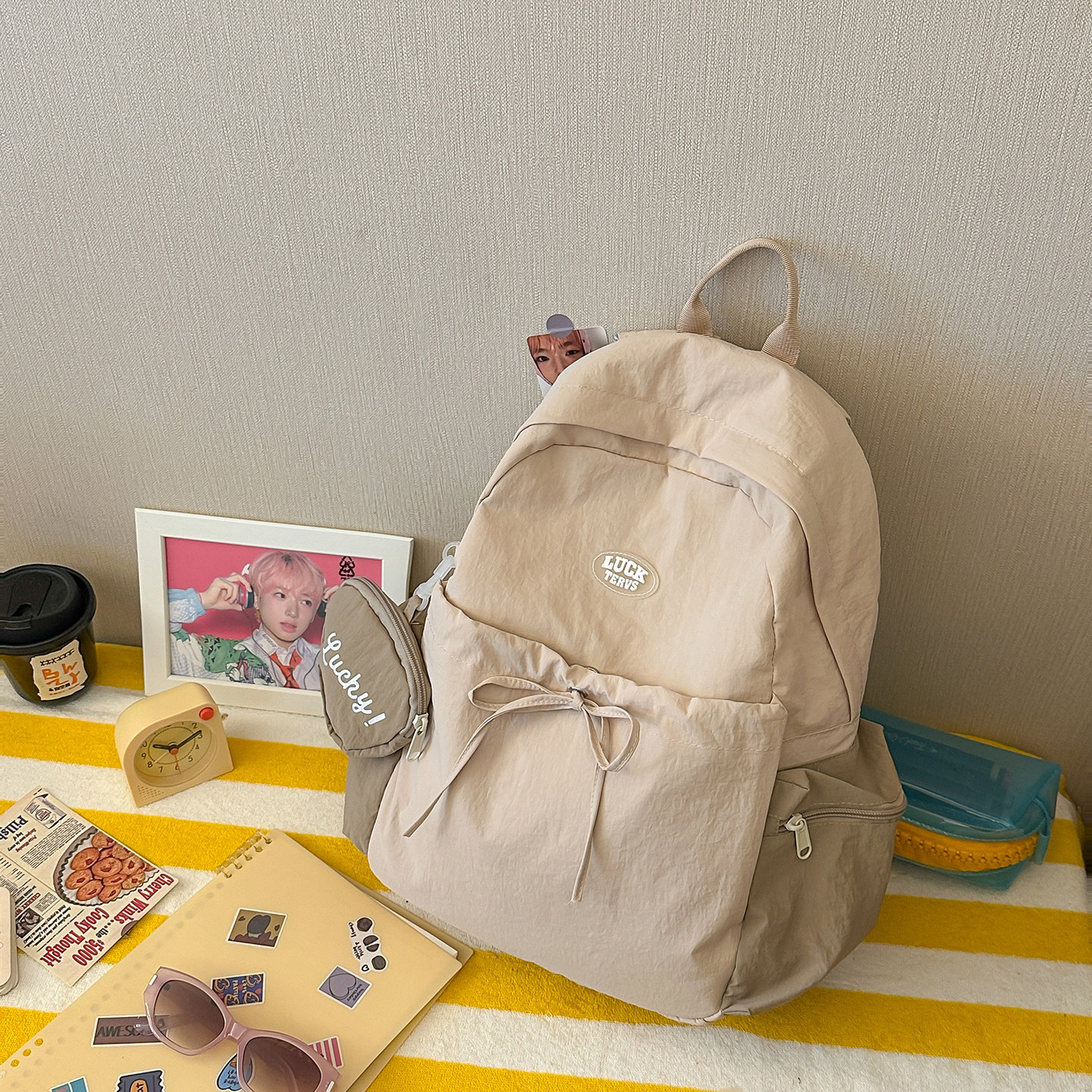 Bolsa de verano universitaria de viaje versátil 2026 mochila de viento para mujeres nueva linda mochila de gran capacidad para estudiantes universitarios