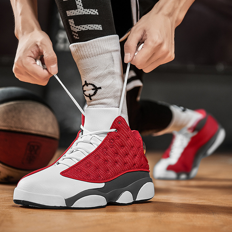 Aj13 Panda zapatos de hombre jóvenes estudiantes zapatillas de combate al aire libre zapatos de baloncesto pareja Zapatos altos Joe 13 zapatos de moda