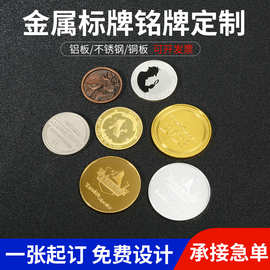 厂家不锈钢腐蚀烤漆徽章定制丝印铝牌金属铭牌印刷蚀刻纪念币标识