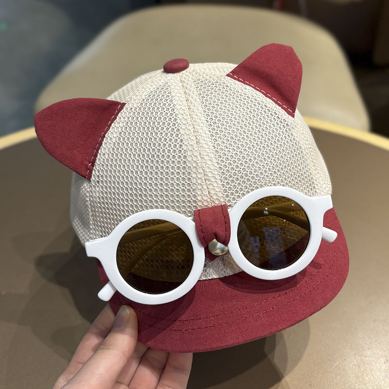 Gafas de sol para bebés, gorras de verano, gorras cortas para bebés, gorras para el sol al aire libre, gorras de béisbol para niños y niñas