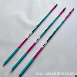 碳素杆2.1米黑坑竞技野钓抄网杆手杆冰蓝粉钓鱼竿防滑吸汗手把