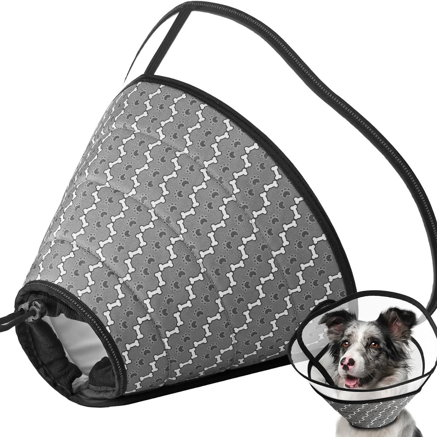 Amazon новый конический Регулируемый ошейник для собак, предотвращающий облизывание, против укусов, кольцо Элизабет после домашних животных