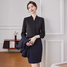 JY8502V领白衬衫女春秋内搭打底职业装面试正装雪纺衬衣工作服