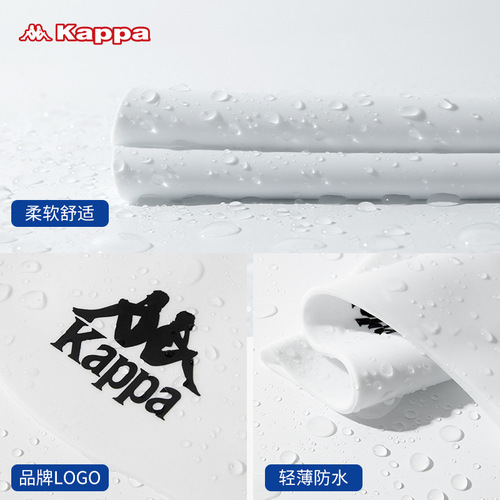 Kappa swimming cap for men and women, professional waterproof non-stretching silicone long hair special adult swimming ear protection swimming cap