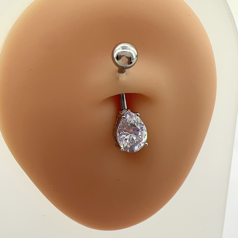 Zirconia Belly Button Ring For Women Stylish Body Piercing Jewellery_voghion.com