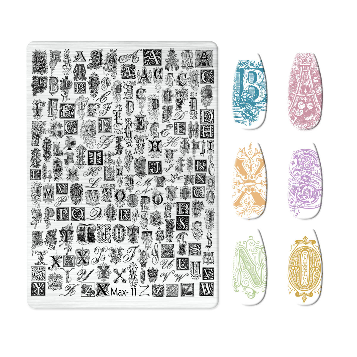 Explosions Super Large Nail Art Egg Plate Nail Art Steel Plate New Technology Cute Nail Art Bow Frosted with Back Plate