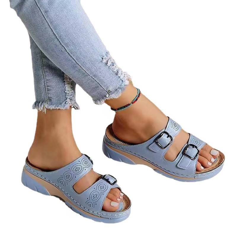 summer sandals platform wedge heel for leisure