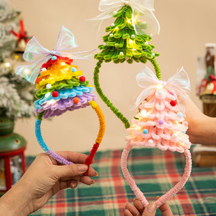 Twisting Stick Christmas Tree Hairband Hairpin Headdress Handmade DIY Material Package Ultra-Dense Twisting Stick Creative Handmade Gift