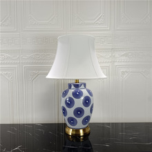 新中式手绘陶瓷台灯床头灯客厅卧室中国景德镇青花瓷装饰台灯
