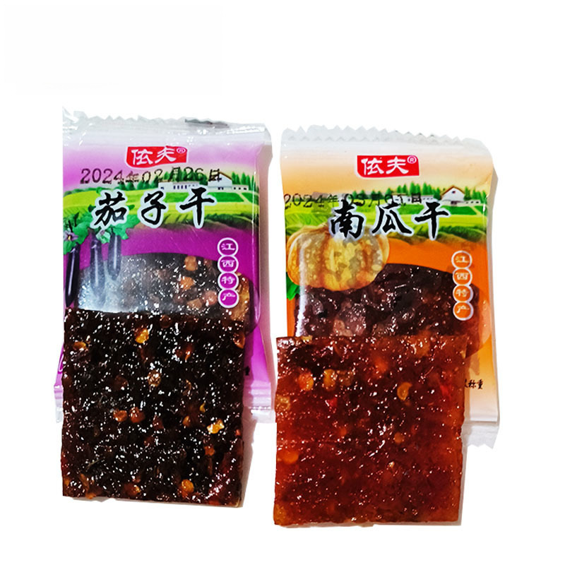江西特产小吃茄子干南瓜干依夫批发上饶南瓜酱爆特辣条土特产零食