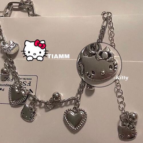 Japanese cat ins style bracelet love girl hot girl lolita soft girl double layer bracelet bestie couple gift