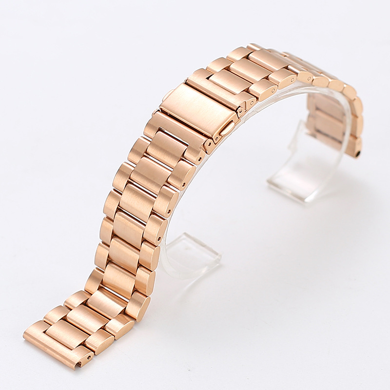 Aplicable Apple applewatchs10 correa de reloj Huawei GT5 de tres cuentas de acero inoxidable sólido iwatch correa de reloj