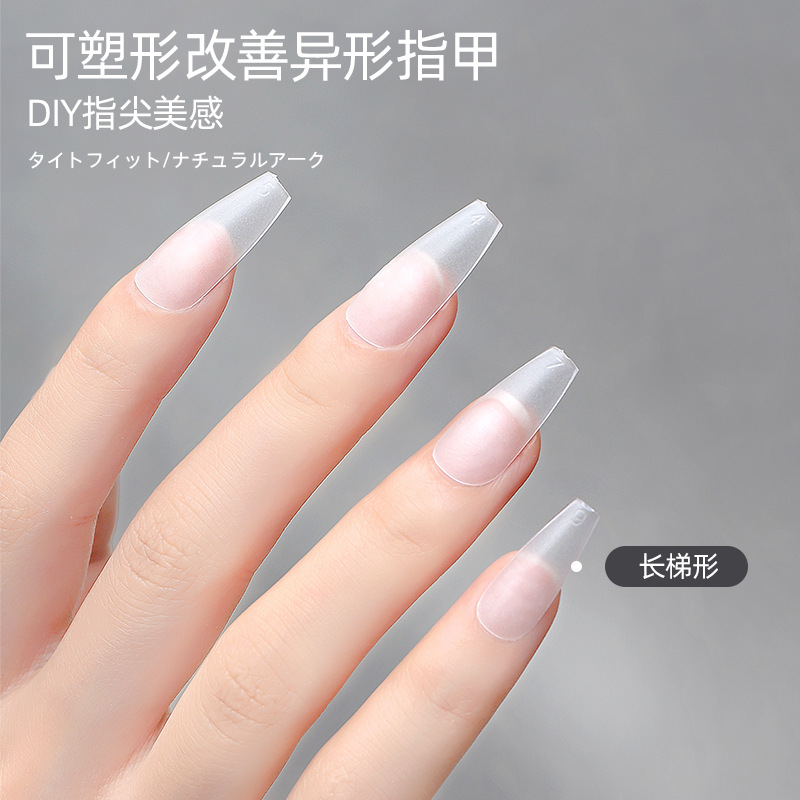 Nuevo esmalte de uñas de uso sin grabación de molienda en forma de T, gotas largas de 100 piezas de uso común de un solo tamaño, ultra delgada sin marcas