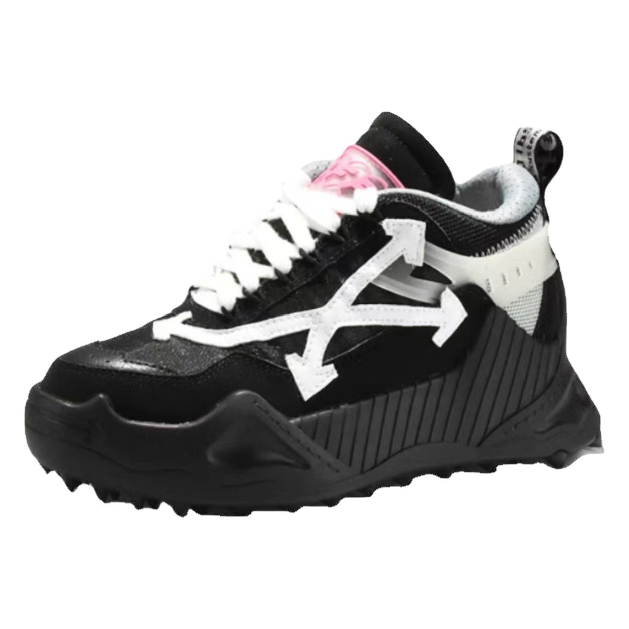 Papá zapatos de comercio exterior marca de moda zapatos de hombre suela gruesa altura creciente flecha pareja zapatos casual DingTalk inferior zapatilla de deporte de las mujeres