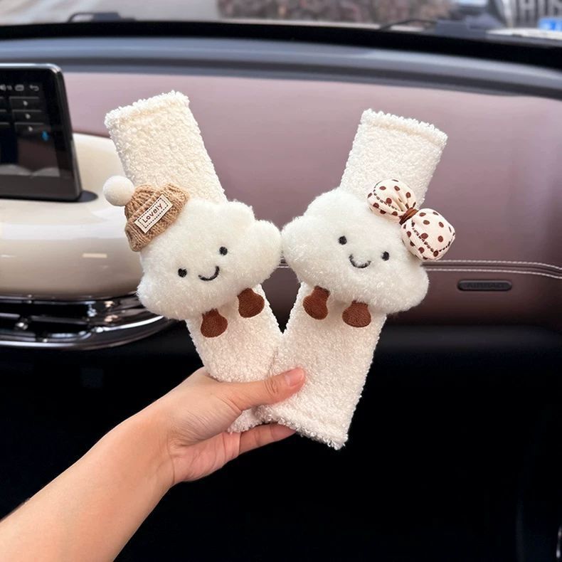 Car seat belt shoulder pad decoration anti-collar neck car safety belt decoration cute couple cloud female shoulder pad