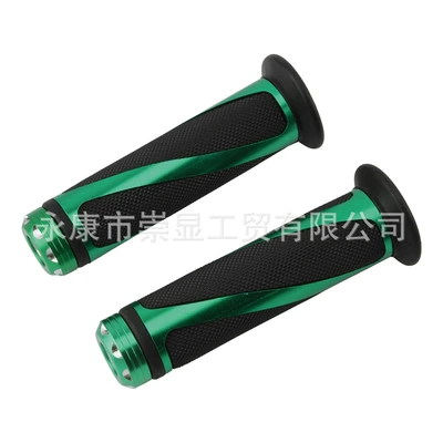 Suzuki 7/8 Inch 22mm – Motorcycle Handle Cover - twill-handle-glue-green