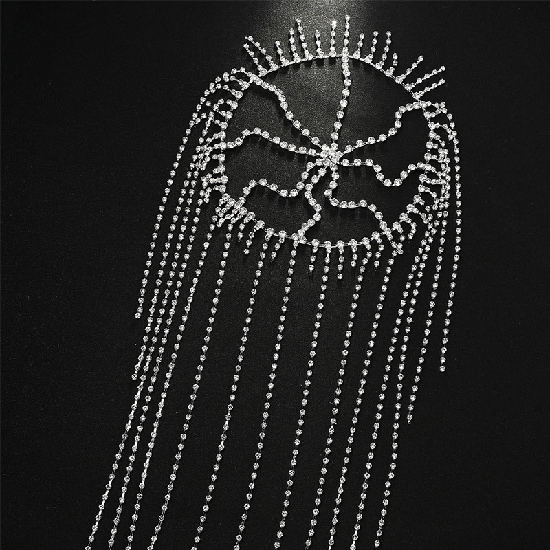 Europa y América nueva cadena de peluquería moda diamante joyería de cabello accesorios de espectáculo de escenario cadena de cabello femenina