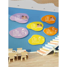 午托管班文化墙面贴装饰幼儿园环创教室布置机构楼梯背景中心形象