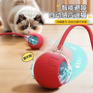 Intelligent Automatic Cat Teasing Ball, Silent Boredom Relief, Self-Pleasure Artifact, Jumping Ball, Automatic Dog Walking Ball, Sensor Ball, Cat Toy