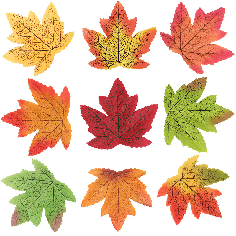 high quality simulation maple leaf wholesale Halloween decoration maple leaf outdoor autumn landscaping props artificial leaves