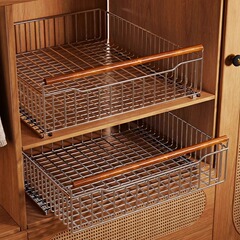 靴下収納ケース下着整理神器肌着衣類収納ケースたんす内引き出し式三合一ケース