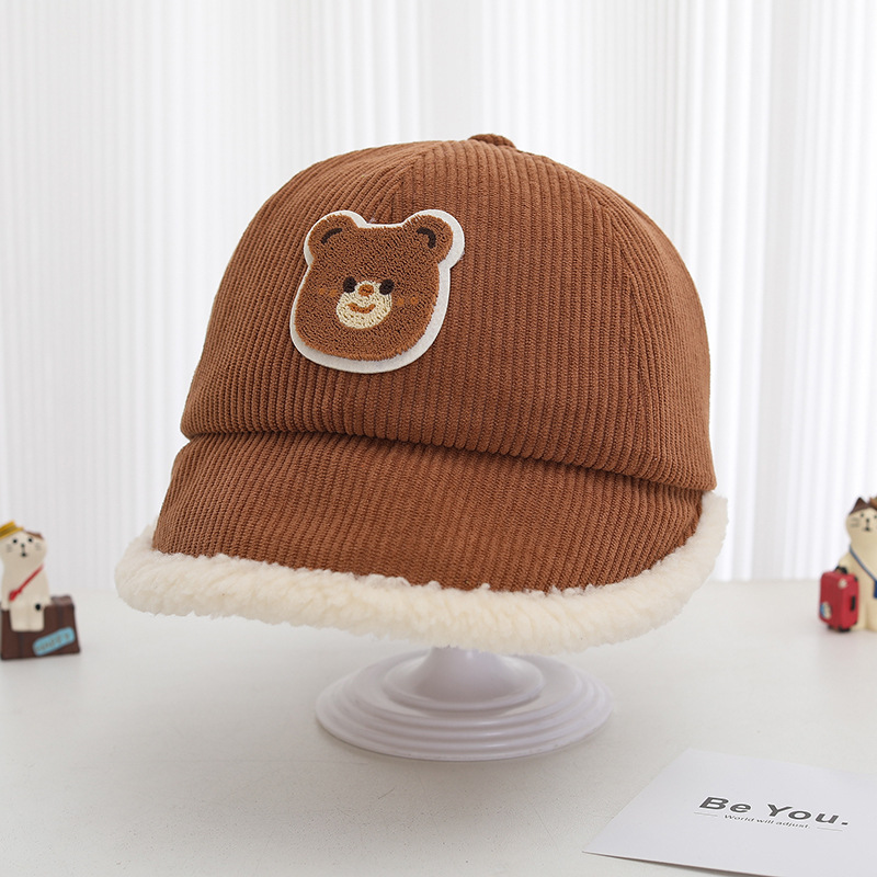 Sombreros para niños otoño y invierno para niños y niñas sombreros de pescadores coreanos con gorra de terciopelo caliente, gorra de cuenca de alta mar