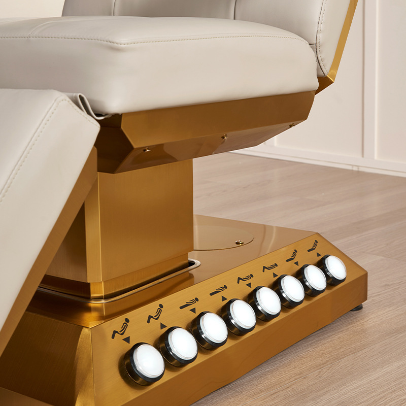 Cama de masaje y tatuaje de venta directa de fábrica, cama plegable, especial para salón de belleza, cuidado corporal, totalmente automática, ajustable, eléctrica.