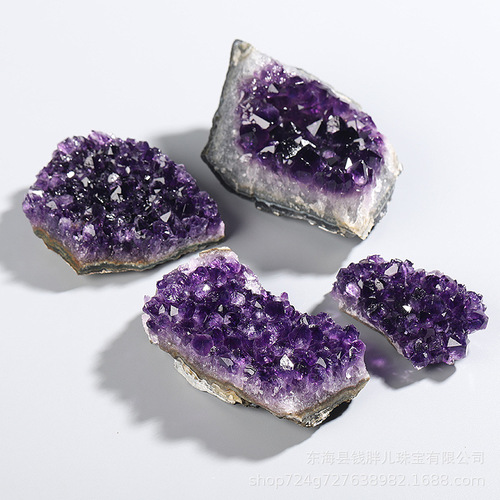 Wholesale natural amethyst cluster raw stone amethyst hole piece ornaments home decoration Uruguay amethyst cluster ore ornaments