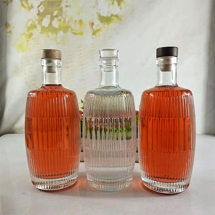高档洋酒玻璃瓶500毫升白酒瓶软木塞玻璃酒瓶果酒瓶包装批发