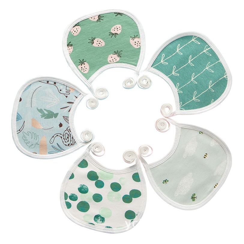 Bebé con cordones a prueba de agua babero recién nacido suministros bebé con cordones bebé babero de algodón