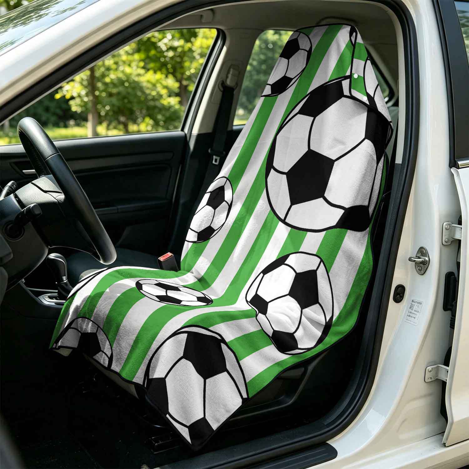 Printed bath towel and car seat cover 2-in-1, ultra-fine fiber outdoor beach and car dual-use universal seat cushion