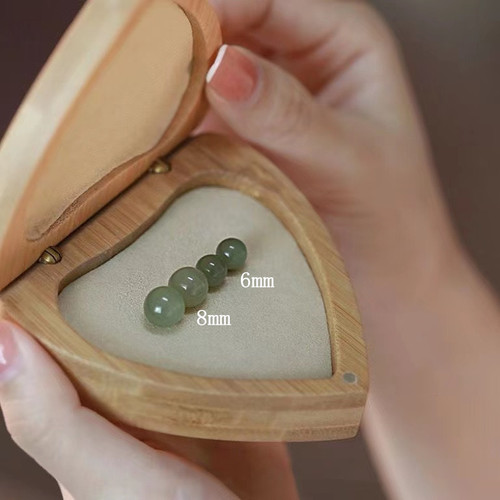 [Natural Green Aventurine] 925 silver needles are not easy to cause allergies and support ear piercing, Chinese style earrings, mosquito coil disc ear clips, no ear piercing