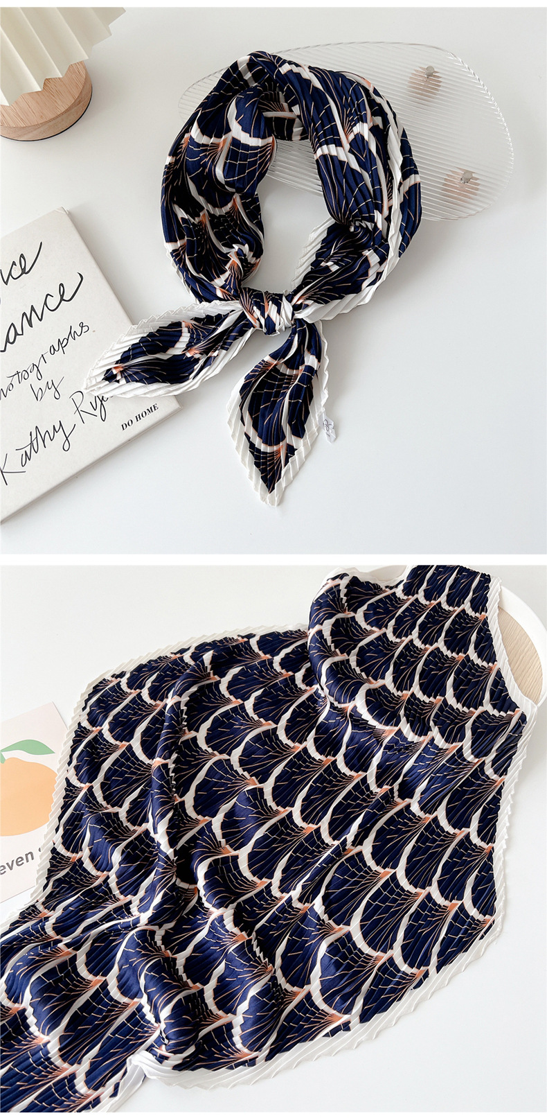 60g Weight Silk Scarf Classification Outdoor, Travel Occasion Polyester Material Printing Pattern Spring&Summer Season Women's Gender Printing Design Elegant Style Women's Elegant Printing Polyester Printing Silk Scarf 10