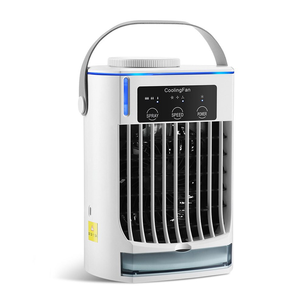 Ventilador de pulverización USB transfronterizo portátil de escritorio de oficina enfriador de aire dormitorio colorido humidificador de pulverización enfriador de aire