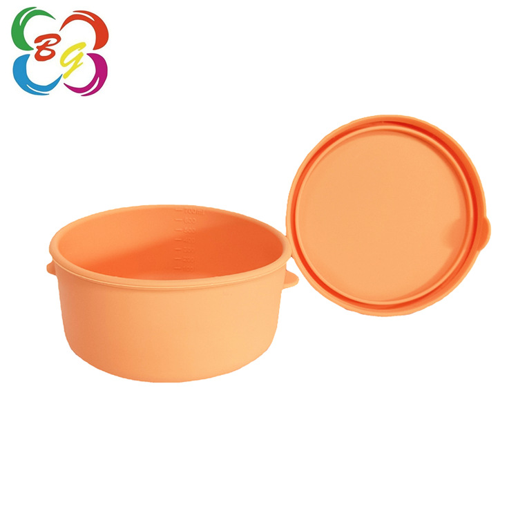 Caja de almuerzo de silicona de grado alimenticio, caja de almuerzo portátil general para estudiantes de secundaria y secundaria, caja de almuerzo de silicona caliente por microondas