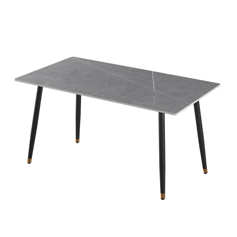 Mesa y silla de comedor de roca de lujo nórdica pequeña casa moderna simple y multi-tamaño rectangular fácil de cuidar mesa de comedor
