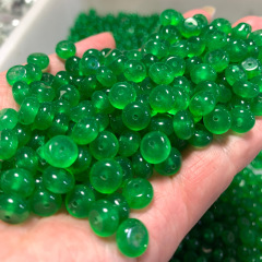 ミャンマーの氷種の翡翠のそろばんの玉の巴山翠diyのネックレスのブレスレットの8mmの小さい平安のボタンのスペーサーの散珠の卸売り