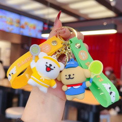 新商品ライン子犬スポーツシリーズ野球バドミントンのキーホルダー