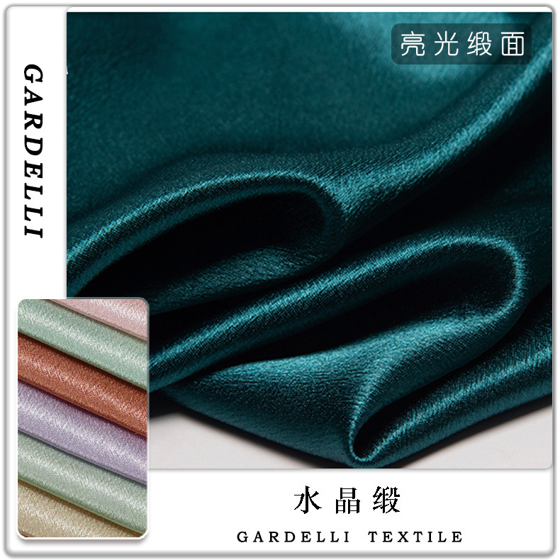 Glitter Satin Crystal Pearlescent Satin Pearlescent Texture Satin Silk Hanfu Dress Coat Fabric