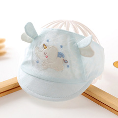 嬰幼兒夏季薄款帽子女寶寶可愛超萌遮陽帽男寶透氣空頂帽防曬胎帽