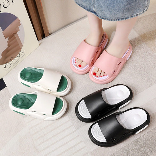Women's summer outdoor slippers, trendy INS style, thick-soled indoor slip-resistant couple's beach sandals