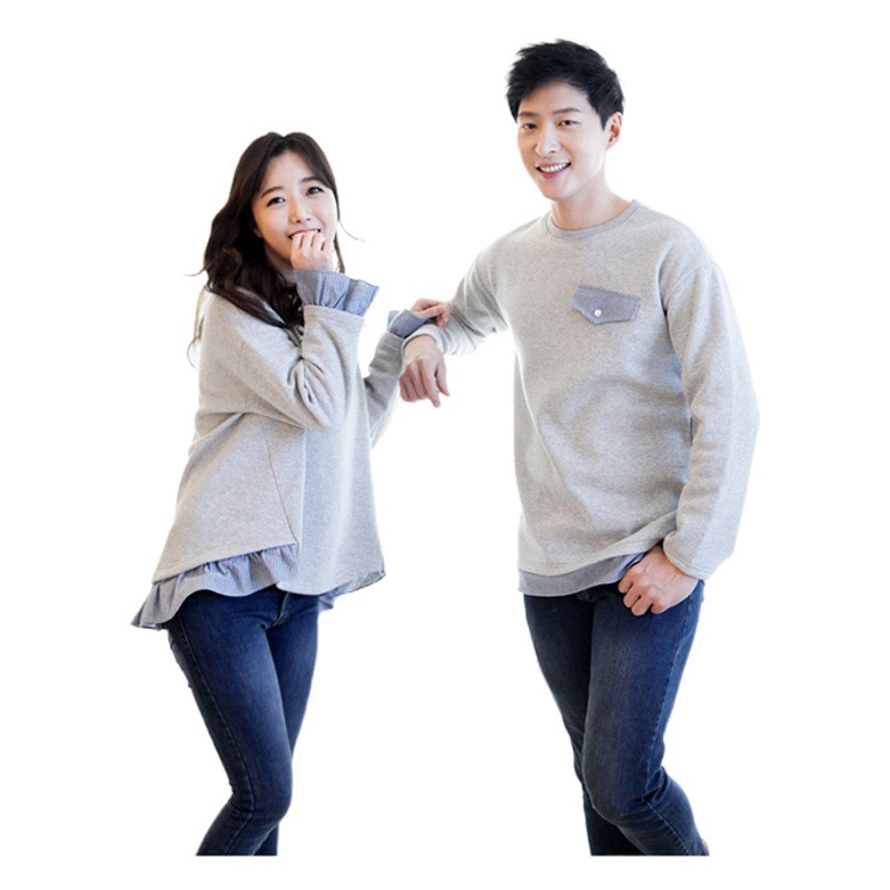 Una familia de tres padres e hijos ropa otoño niñas suéter forrado de lana engrosada estilo coreano manga larga contraste color abrigo de invierno Nuevo