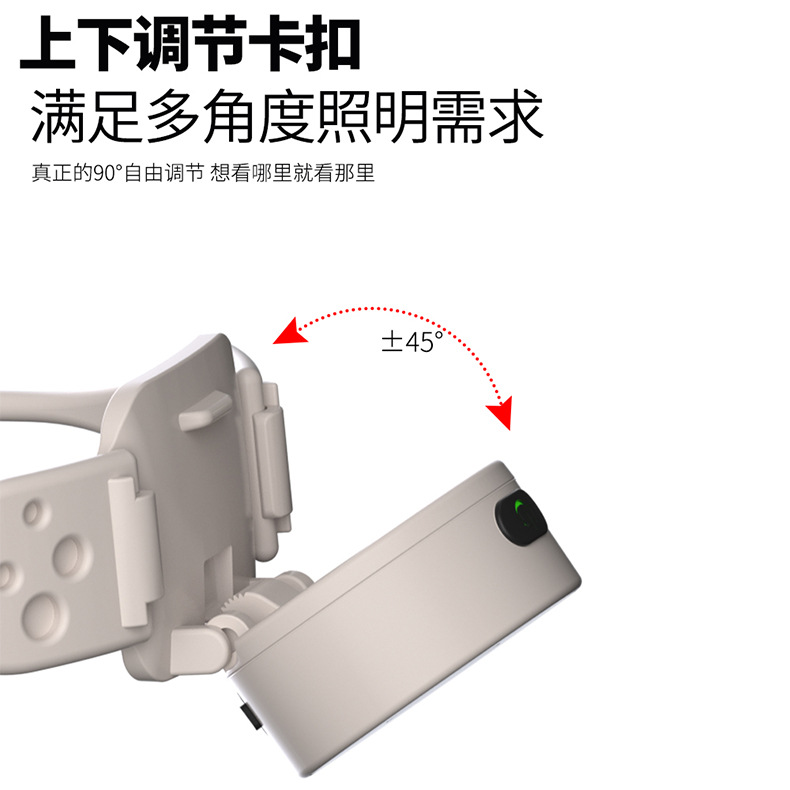Multi-fuente de luz ajustable Faro de silicona fuerte iluminación de luz recargable faro ultraligero portátil pesca noche corriendo faro