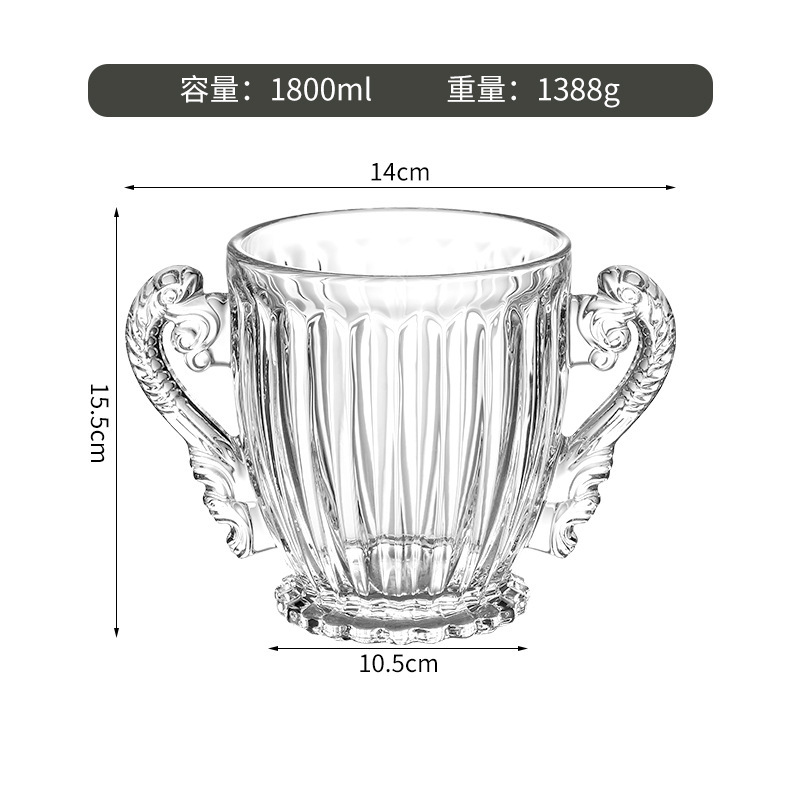 Bar de hielo de vidrio bar creativo KTV barril de hielo casero barril de vidrio barril de champán barril de cerveza barril de hielo frío