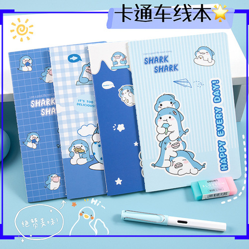Creative cartoon a5 notebook children's high-looking line notebook student learning stationery office notepad wholesale