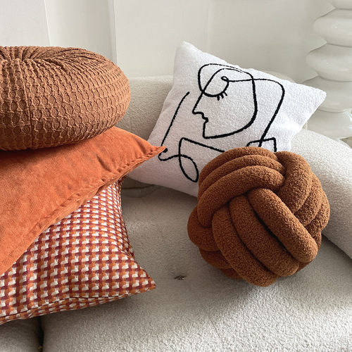 Nordic Modern Minimalist Luxury Living Room Sofa Set Throw Pillow Set Striped Sofa Cushion Sample Room Decoration